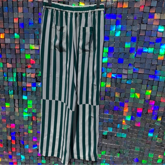 NWT All Year around (AYR) The Flow State Pant in Glass Green Regatta Stripe. - Picture 7 of 13